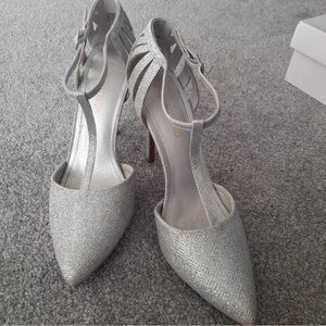 Elegant Silver Women's Heels